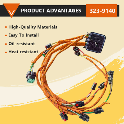 Excavator Diagnostic Cable Engine C6.4 Comprehensive Test Wiring Harness For  E320C E320D Injector Harness