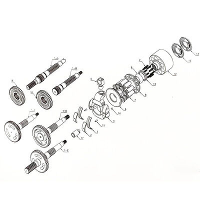 SBS80 SBS120 SBS140 Hydraulic Pump Complete Parts Cylinder Block Valve Plate Piston Shoe for  E312B/C/D E320C/D